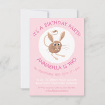 Cute long eared jerboa personalized birthday
