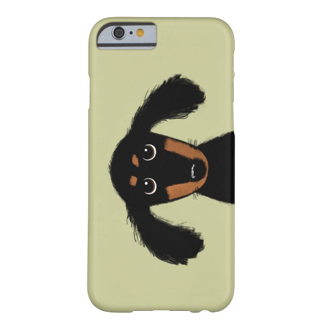 Cute Long Haired Dachshund Puppy Case-Mate iPhone Case (Back)