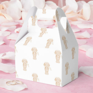 Cute Long Haired Dachshund Sausage Dog Favor Box