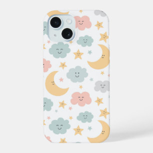 Cute Looking in the Sky Pattern iPhone 15 Case
