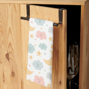 Cute Looking  in the Sky Pattern Kitchen Towel