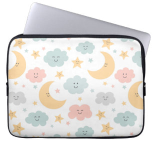 Cute Looking in the Sky Pattern Laptop Sleeve