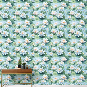 Cute Lotus flower tiled pattern  Wallpaper