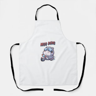 Cute lovable Moo Deng baby fat hippopotamus Tank T Apron