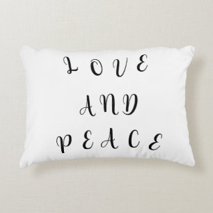 Cute Love And Peace Accent Pillow