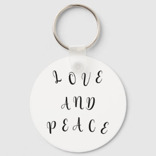 Cute Love And Peace Keychain