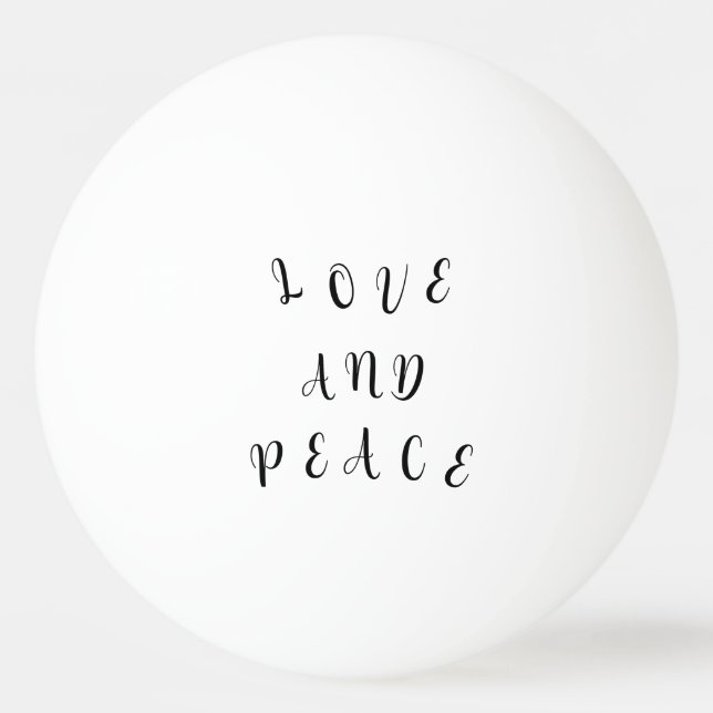 Cute Love And Peace Ping Pong Ball (Front)