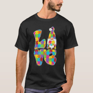 Cute Love Autism Awareness Month Fighter Gnome Asd T-Shirt