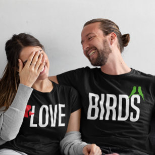 Cute Love Birds Couple Matching, Newlywed T-Shirt