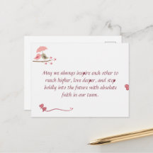 Cute Love Birds Postcard | Shared Future & Growth 