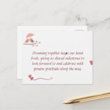 Cute Love Birds Postcard | Shared Future & Growth 