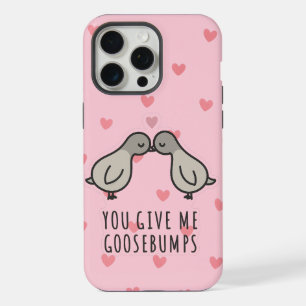 Cute Love Birds Sticker   You Give Me Goosebumps iPhone 15 Pro Max Case