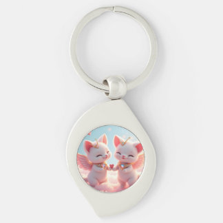 Cute Love Cats Keychain