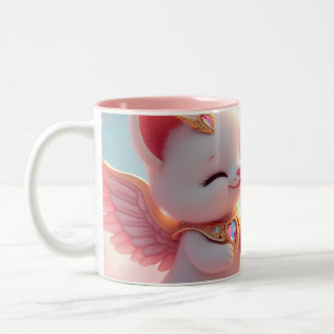 Cute Love Cats Two-Tone Coffee Mug