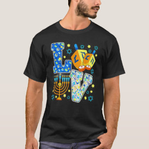Cute LOVE Chanukah Hanukkah Decorations Dreidel Me T-Shirt