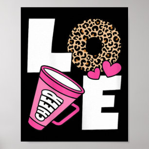 Cute Love Cheer Cheerleader Cheerleading Women Gir Poster