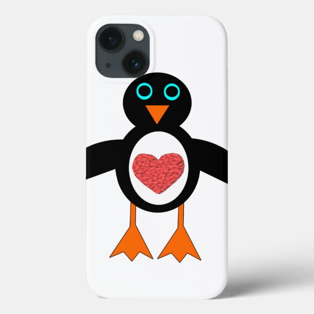 Cute Love Coeur Penguin coque ipad (Verso)