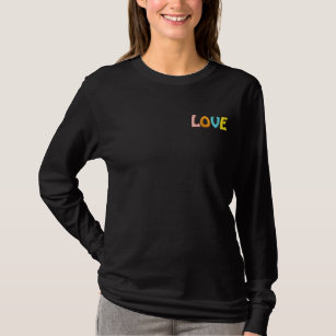 Cute LOVE Embroidered Long Sleeve T-Shirt