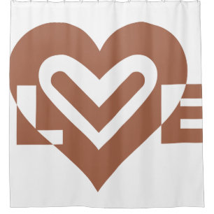 Cute Love Graphic Chocolate Brown