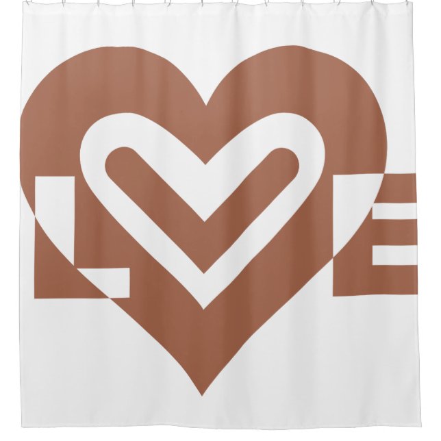 Cute Love Graphic Chocolate Brown (Front)