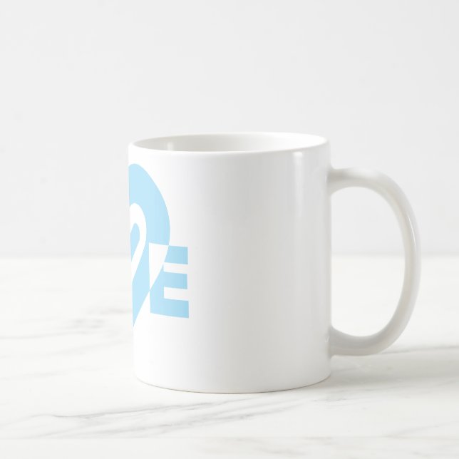 Cute Love Graphic in Blue Coffee Mug (Right)