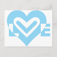 Cute Love Graphic in Blue