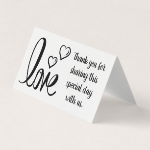 Cute Love Heart Black White Mariage Fête de l'mari