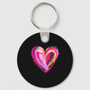 Cute Love Heart Graphic Valentine Men Women Kid Gi Keychain