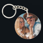 Cute Love Heart Photo Couples Personalized Names<br><div class="desc">Cute Love Heart Photo Couples Personalized Names Keychain features your favourite photo with a love heart and personalized with your names in modern white script. Personalize by editing the text in the text box provided and adding your own picture. Perfect gifts for couples, girlfriend, wife, sweetheart and more for birthday,...</div>