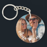 Cute Love Heart Photo Couples Personalized Names<br><div class="desc">Cute Love Heart Photo Couples Personalized Names Keychain features your favourite photo with a love heart and personalized with your names in modern white script. Personalize by editing the text in the text box provided and adding your own picture. Perfect gifts for couples, girlfriend, wife, sweetheart and more for birthday,...</div>