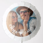 Cute Love Heart Photo Couples Personalized Names Balloon<br><div class="desc">Cute Love Heart Photo Couples Personalized Names Balloons features your favourite photo with a love heart and personalized with your names in modern white script. Personalize by editing the text in the text box provided and adding your own picture. Perfect gifts for couples, girlfriend, wife, sweetheart and more for birthday,...</div>