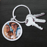 Cute Love Heart Photo Couples Personalized Names Keychain<br><div class="desc">Cute Love Heart Photo Couples Personalized Names Keychain features your favourite photo with a love heart and personalized with your names in modern white script. Personalize by editing the text in the text box provided and adding your own picture. Perfect gifts for couples, girlfriend, wife, sweetheart and more for birthday,...</div>