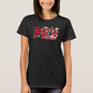 Cute Love Heart Stethoscope PICU Nurse Life Valent T-Shirt