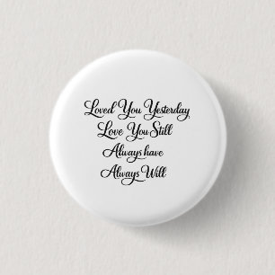 cute love heart valentines day 1 inch round button