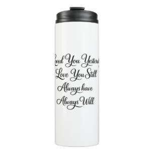 cute love heart valentines day thermal tumbler