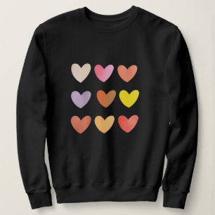Cute Love Hearts Sweatshirt - Cozy Women's Hoodie