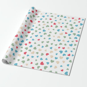 Cute Love Hearts Valentines Day  Wrapping Paper