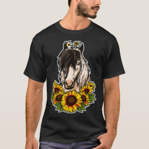 Cute Love Horse Gift Sunflower Decor Horse T-Shirt