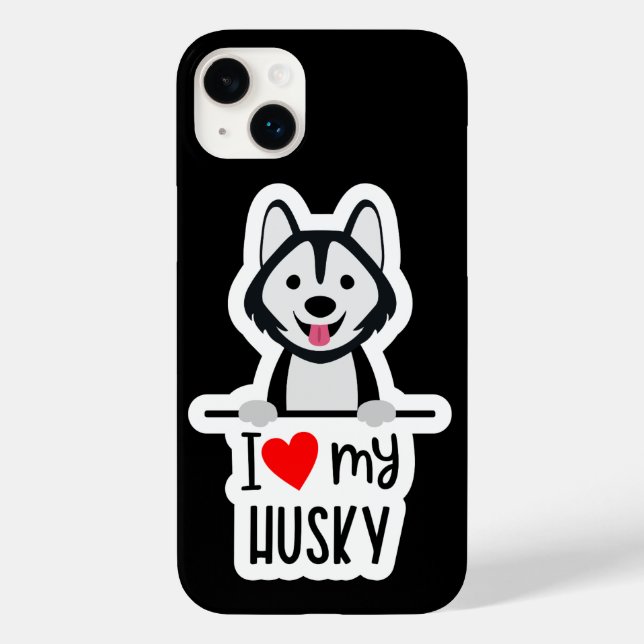 Cute Love Husky Case-Mate iPhone Case (Back)