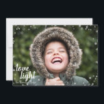 Cute Love & Light Hanukkah Holiday Photo Card<br><div class="desc">Stylish and cute Hanukkah Holiday Photo Card is perfect for all your friends and family this holiday season.  Customize the text with your family name and the year and swap out the picture for a photo of your kids,  pet,  or the whole family.</div>