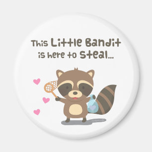 Cute Love Little Masked Bandit Raccoon Magnet