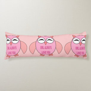 Cute Love Message Owl Body Pillow