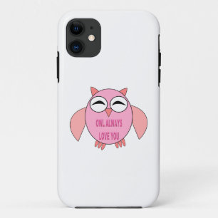 Cute Love Message Owl iPhone Case