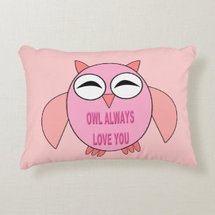 Cute Love Message Owl Pillow