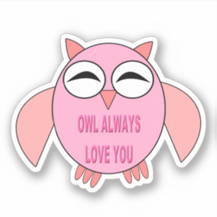 Cute Love Message Owl Shaped