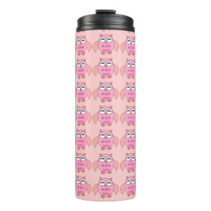 Cute Love Message Owl Thermal Tumbler