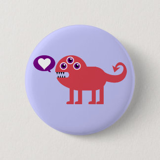Cute Love Monster 2 Inch Round Button
