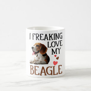 Cute Love My Beagle Dog Coffee Mug