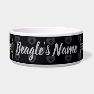 Cute Love My Beagle Floral Design