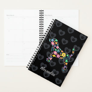 Cute Love My Beagle Floral Design Planner